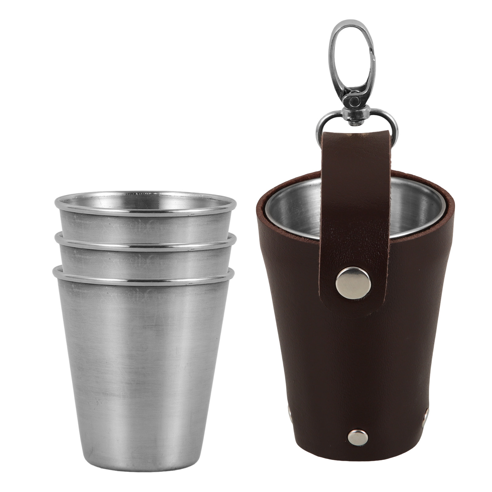 Coffee Tea Vodka - Gobelets à liqueur portables en acier