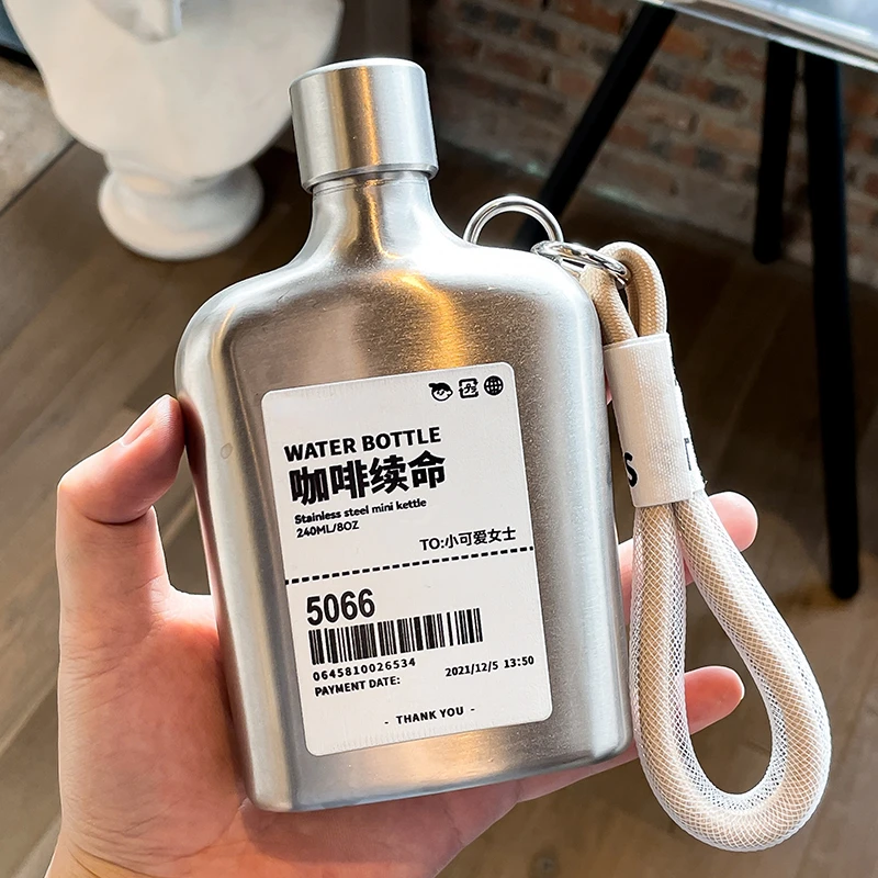 Coffee Tea Vodka - Flacon de hanche en acier inoxydable
