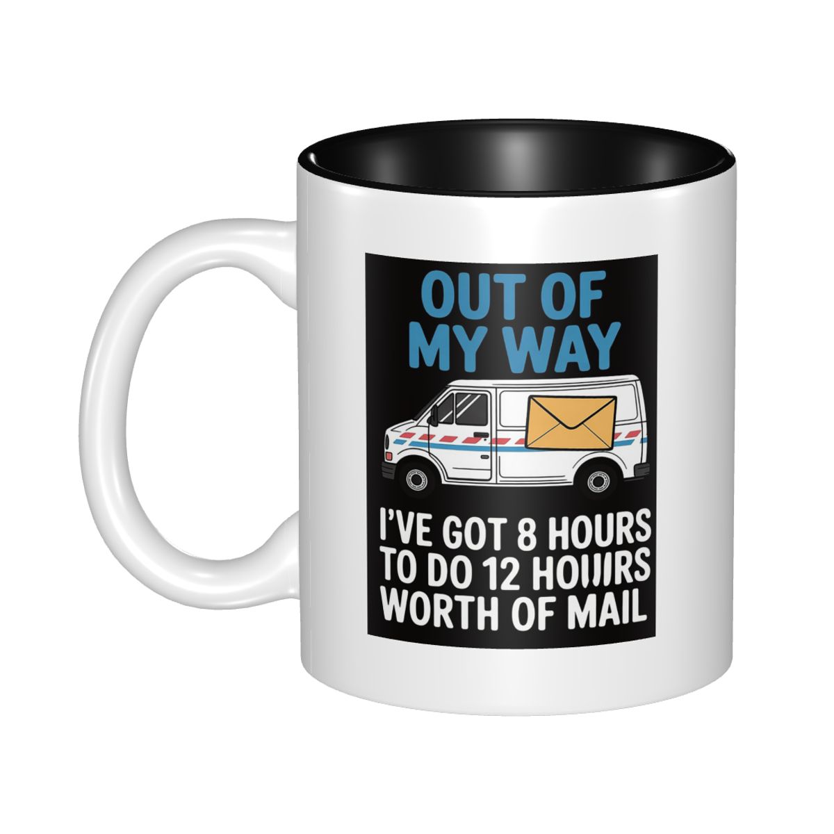 Coffee Tea Joke - Mug en céramique pour livreur, tasse