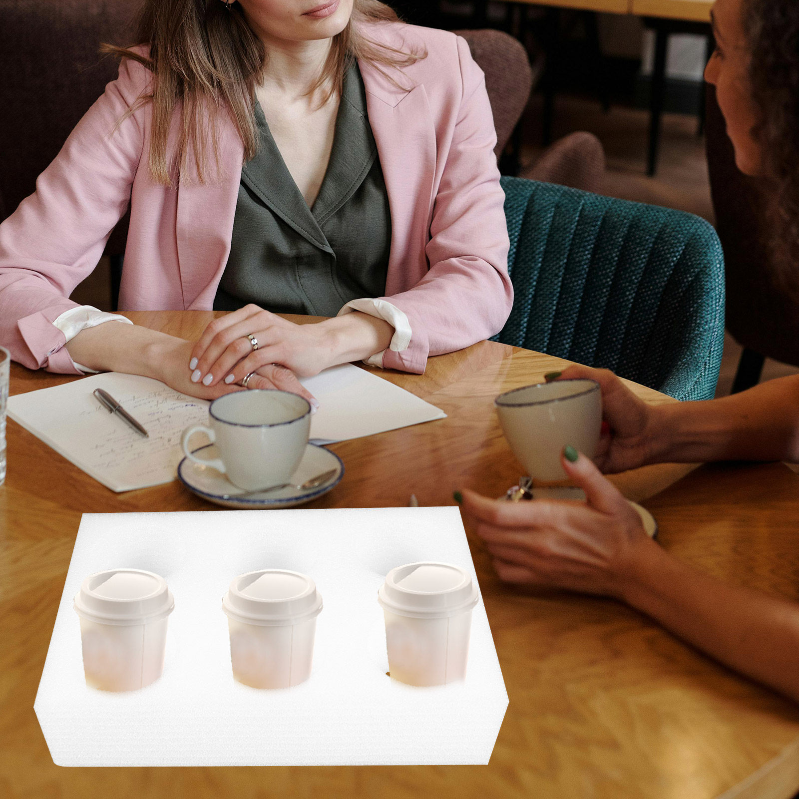 Coffee Tea Drink - Lot de 2 porte-gobelets multi-trous pour