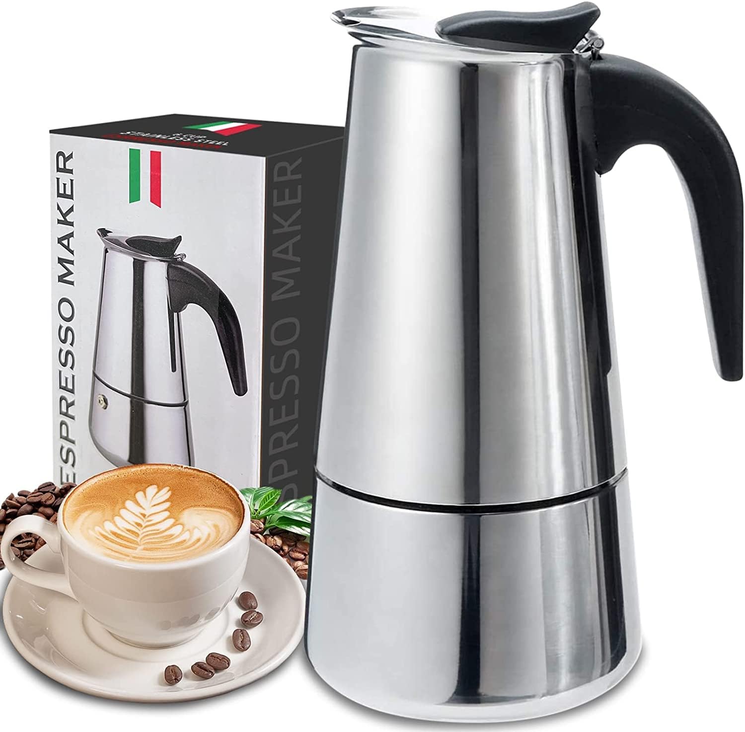 Coffee Tea Making Machine - 4/6/9 Tasses Moka Pot Caffe Machine