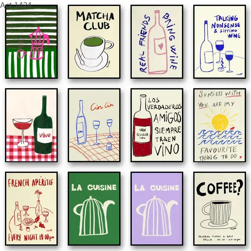 Coffee Tea Picture - (1 pièce sans cadre) Affiche sur
