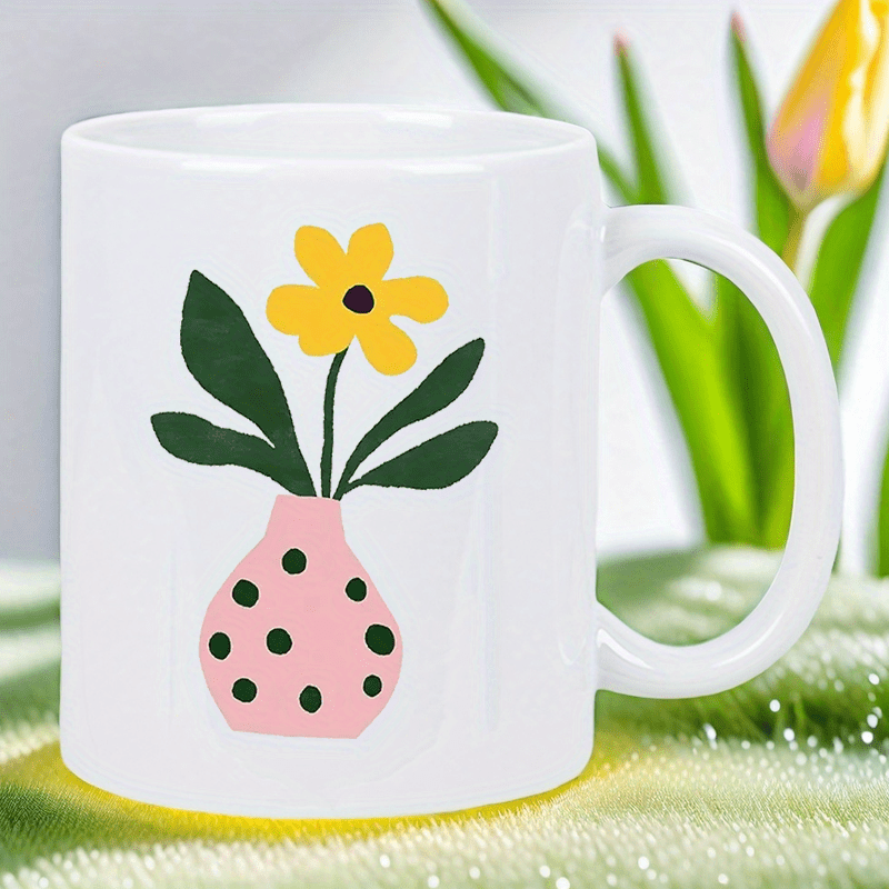 Morning Tea Coffee - Tasse en céramique avec joli vase