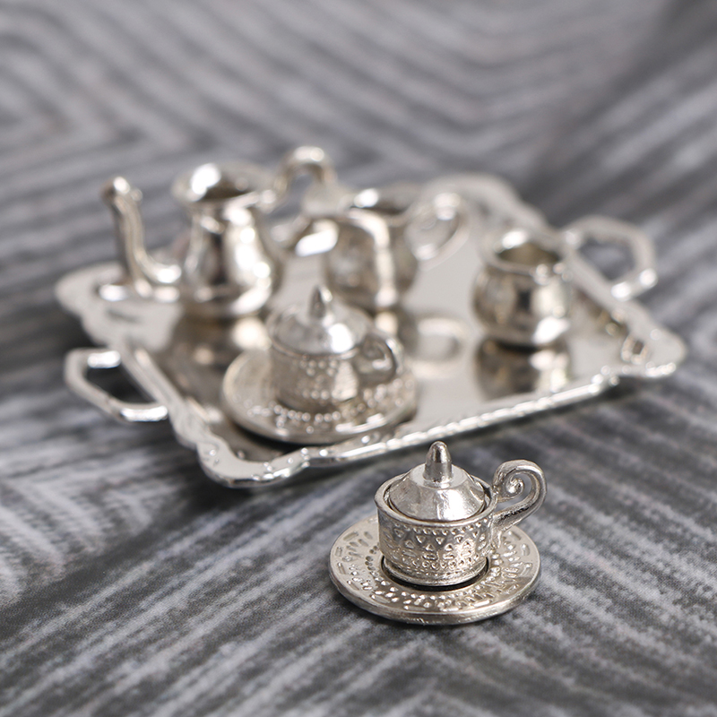 Miniature Silver Metal Tea and - Coffee Tea Mix avis et prix