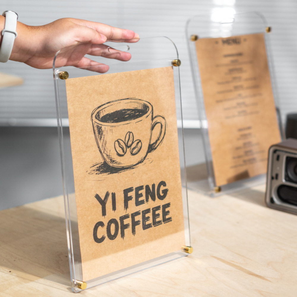 Présentoir A4 en acrylique Tra - Coffee Tea Menu avis et prix