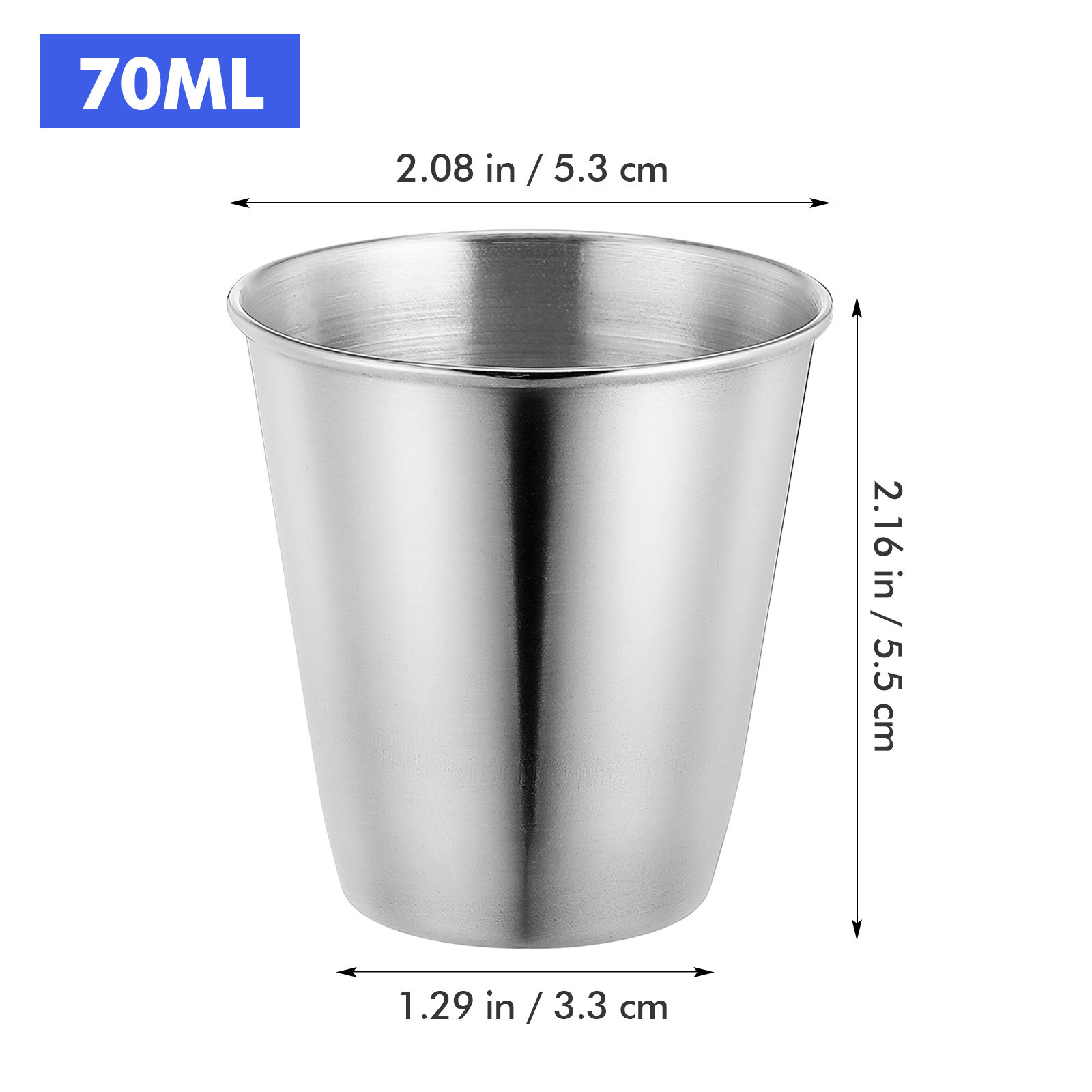 12 gobelets à liqueur en acier - Coffee Tea Vodka avis et prix