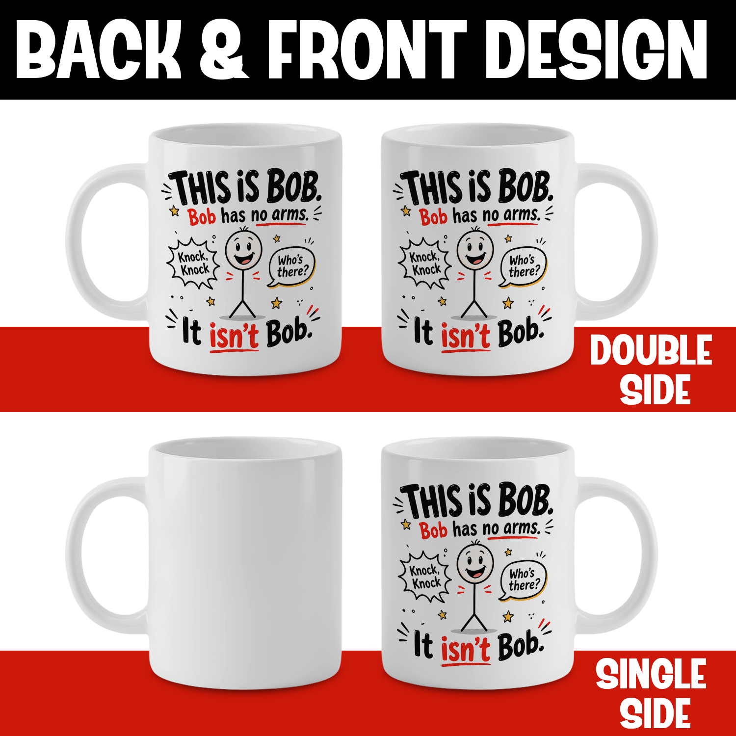 Mug à café en céramique blanch - Coffee Tea Joke avis et prix