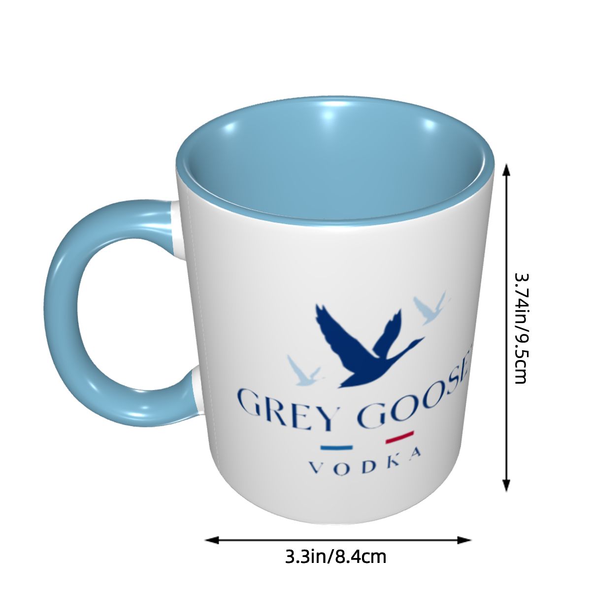 Mug en céramique amusant Grey  - Coffee Tea Vodka avis et prix