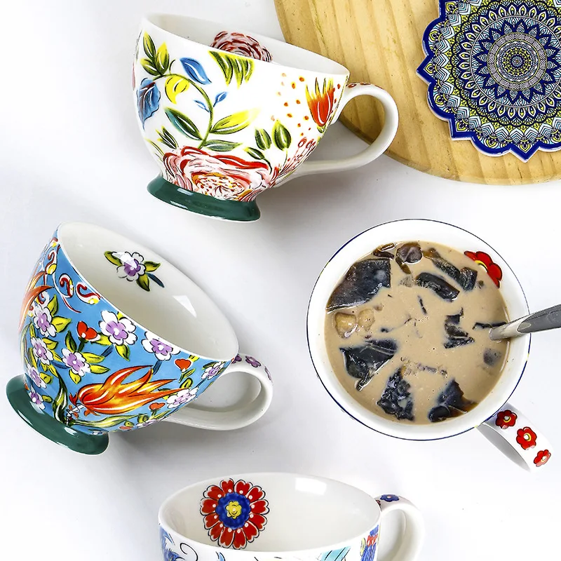 Tasse à café en céramique à fl - Coffee Tea Latte avis et prix
