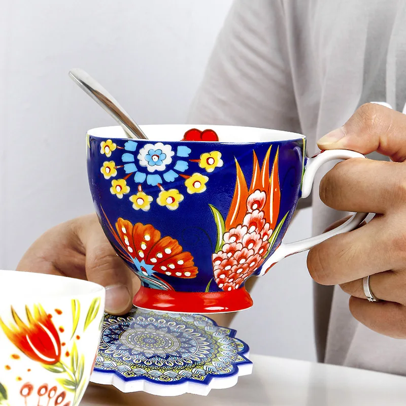 Tasse à café en céramique à fl - Coffee Tea Latte avis et prix