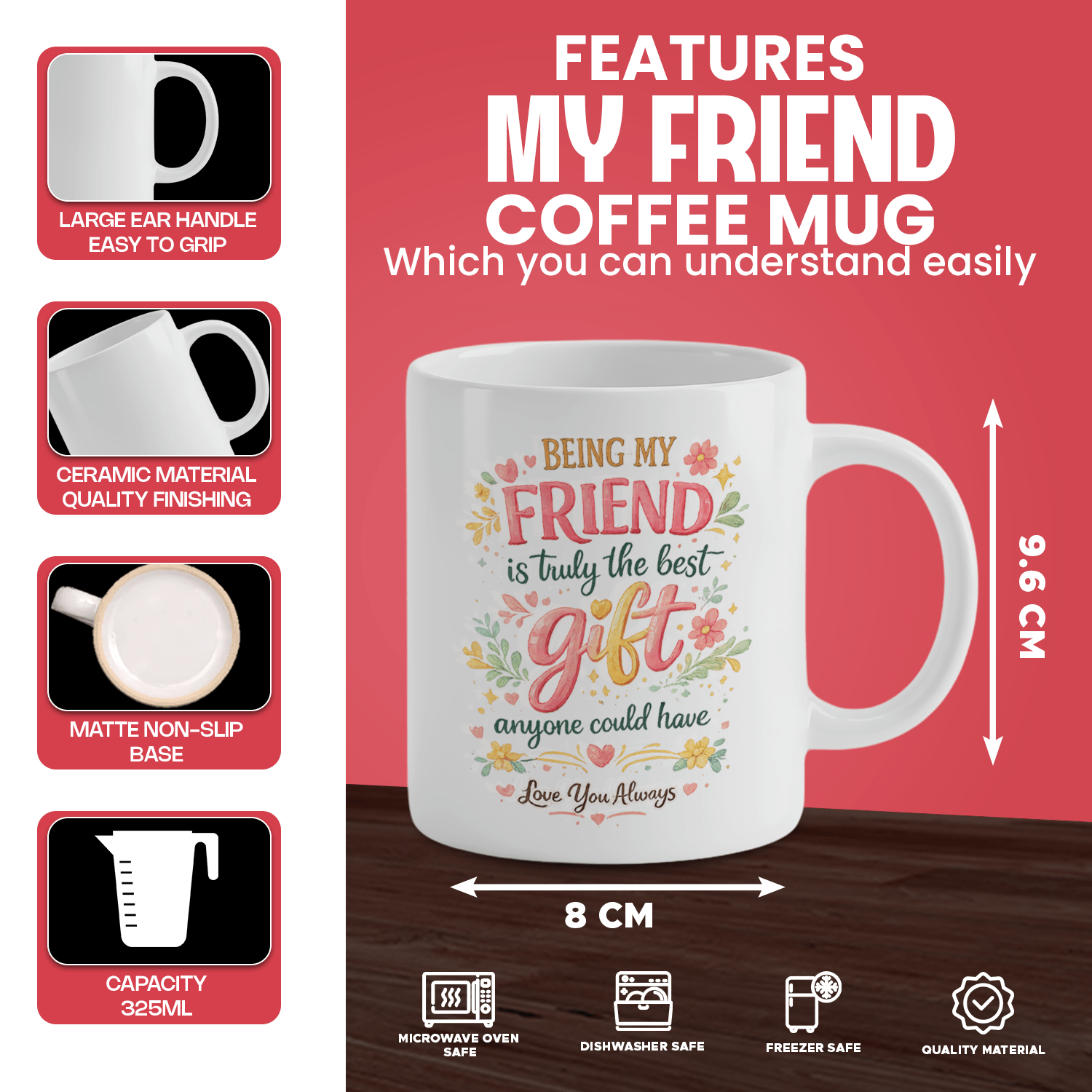 Tasse à café « Être mon ami es - Coffee Tea Joke avis et prix